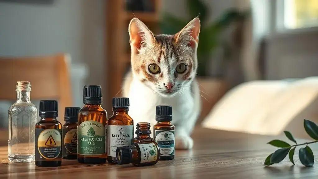 Óleos Essenciais Tóxicos para Gatos: Lista Completa - óleos gatos proibidos Óleos Essenciais Tóxicos para Gatos: Lista Completa